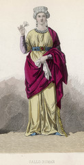 Fototapeta na wymiar Gallo-Roman Woman. Date: 1st century