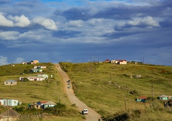 Houses and huts in the Eastern Cape of South Africa