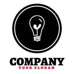 Light bulb electric company logo icon