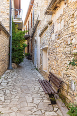 Fototapeta na wymiar Narrow street in the historic village of Lefkara, Cyprus