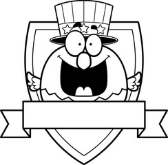 Cartoon Bald Eagle Badge