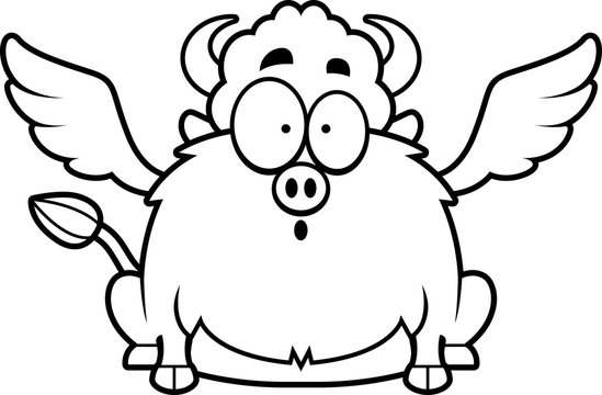recommend clip art: Surprised Cartoon Buffalo Wings