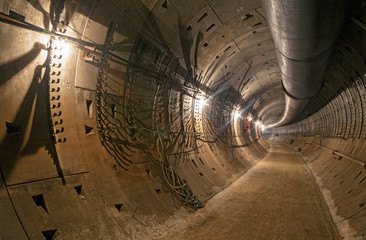 Construction of the subway underground tunnel