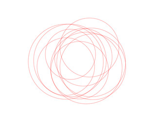 Abstract background.  Multicolored circles and different sizes on a colored background