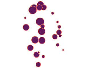 Abstract background.  Multicolored circles and different sizes on a colored background