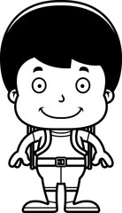 Cartoon Smiling Hiker Boy