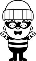 Cartoon Little Burglar Celebrate