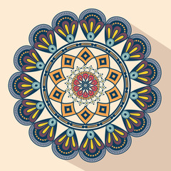 Mandala Vintage decorative elements Oriental pattern vector illustration graphic design