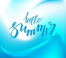 Hello summer lettering