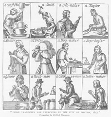 Satire on Puritans - 1647. Date: 1647 - obrazy, fototapety, plakaty