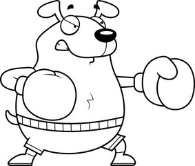 Cartoon Dog Boxing