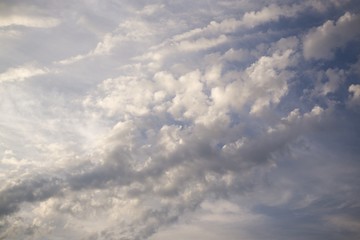 Blue sky with white clouds. Slovakia