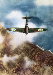 Spitfire. Date: 1940 - obrazy, fototapety, plakaty