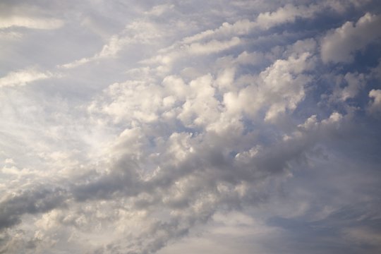 Blue sky with white clouds. Slovakia
