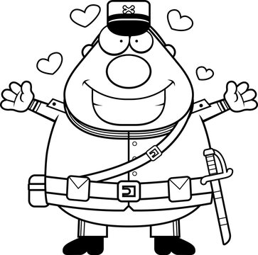 Cartoon Union Soldier Hug