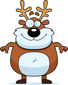 Happy Cartoon Reindeer