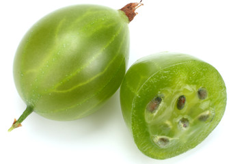 Gooseberry isolated on white background.