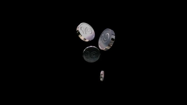 4k Silver golden coins falling down background,economic gold money currency success finance rich wealth,commercial wealthy cash backdrop.