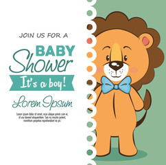 baby shower boy invitation card vector illustration graphic design