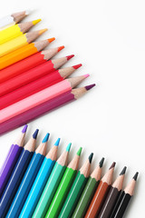 Color pencils isolated on white background