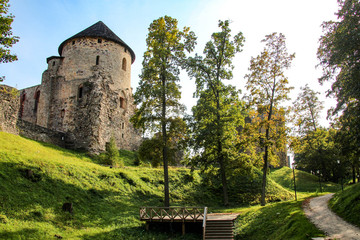 Fototapeta na wymiar Cesis Castle is a Livonian castle situated in Cesis, Latvia.