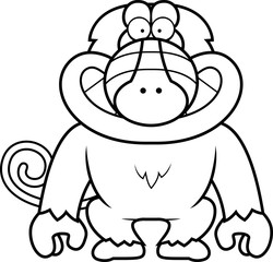 Cartoon Baboon Grin