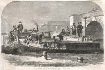 Taking Census - Canal - 1861. Date: 1861