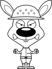 Cartoon Angry Zookeeper Bunny