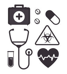 medical and healthcare icons vector illustration graphic design