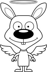 Cartoon Smiling Angel Bunny