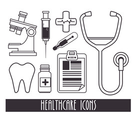 medical and healthcare icons vector illustration graphic design