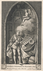 Handel Monument. Date: 1685 - 1759 - obrazy, fototapety, plakaty