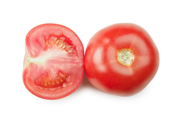 sliced tomato isolated
