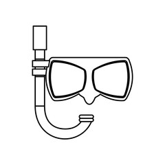Diving mask isolated