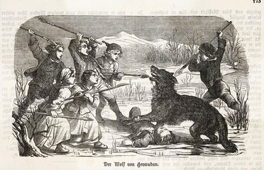 Gevaudan Beast Attacked. Date: 1764 - 1767