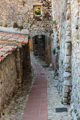 street in the old town Eze in France.