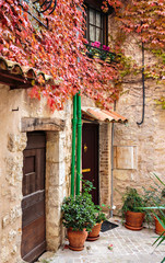 Fototapeta na wymiar Patio in old village Vence, France.