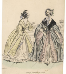 Fototapeta na wymiar Paris Fashions - 1840. Date: 1840