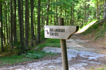 Erto - sentiero per rifugio Maniago