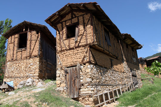 Traditional Ottoman Village Houses in Gelemic, Keles, Bursa