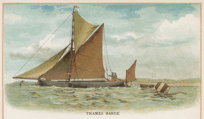 Thames Barge. Date: circa 1880