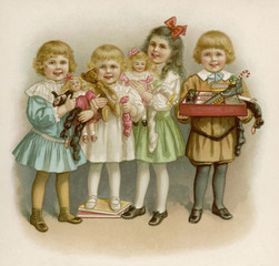 Four Proud Owners. Date: circa 1890