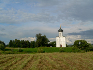Old Church in a green field