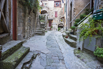medieval street in France
