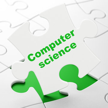 Science concept: Computer Science on puzzle background