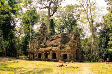 Fototapeta na wymiar Angkor was the capital city of Khmer Empire in Cambodia