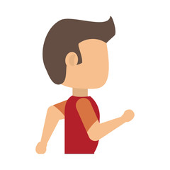 Man running cartoon icon vector illustration graphic design