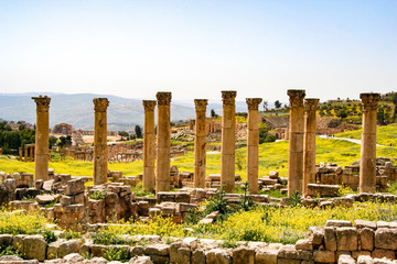The ruins of Jerash outside Amman in Jordan