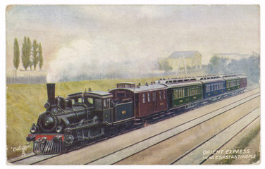 Obraz premium Orient Express Postcard. Date: 1907