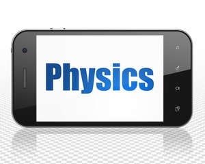 Learning concept: Smartphone with Physics on display